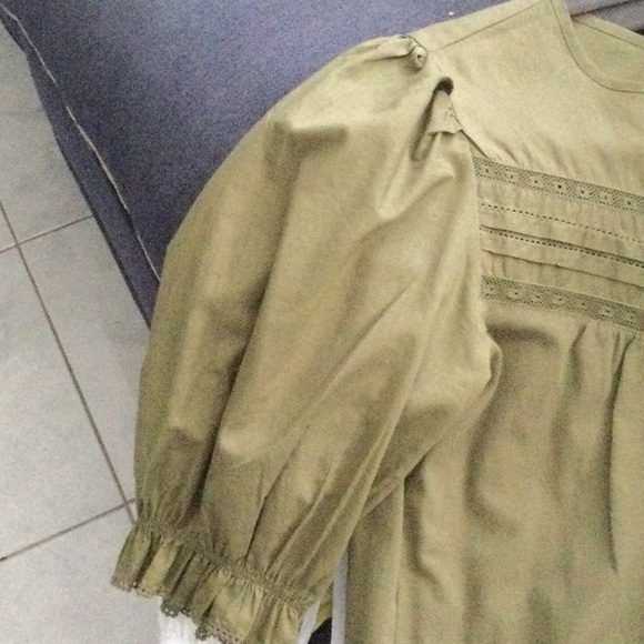 NWT J. Crew Cotton Top Olive XS - Picture 7 of 8